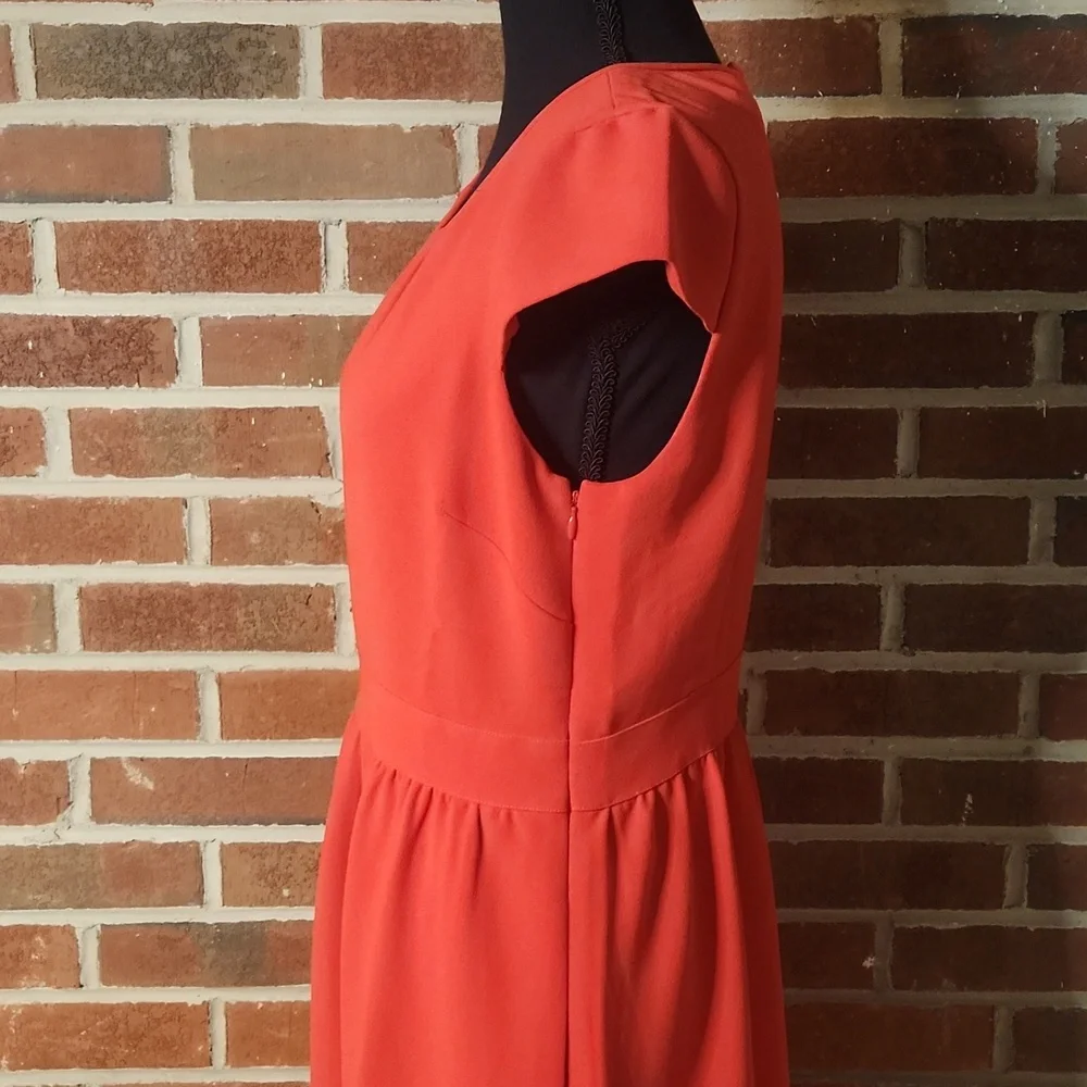 J. Crew Orange cap sleeve dress, size 8 - Picture 4 of 8